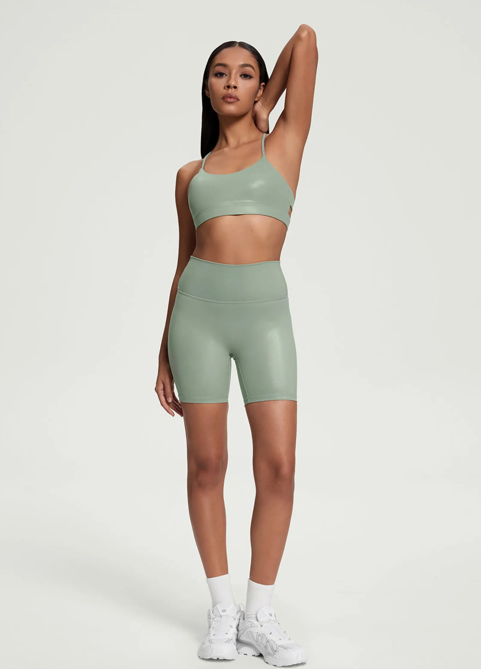 Faux Leather Bike Shorts