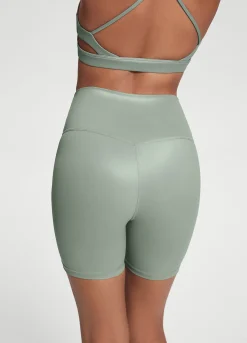Faux Leather Bike Shorts