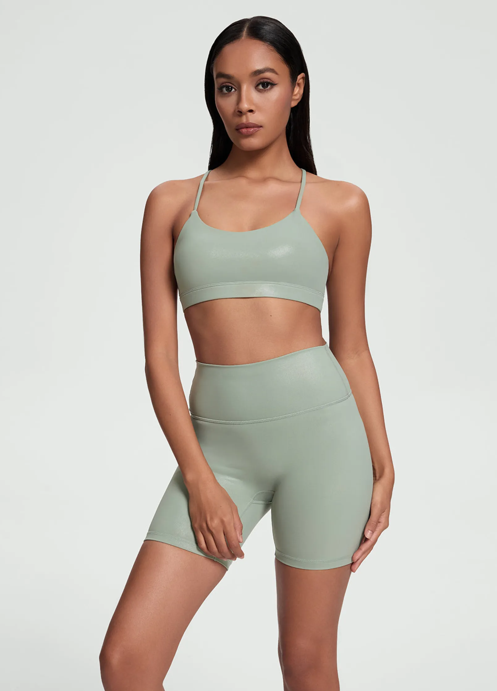 Faux Leather Bike Shorts