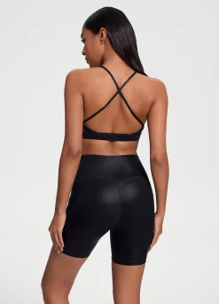 Faux Leather Bike Shorts