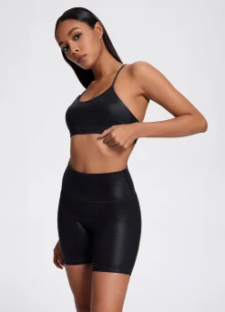 Faux Leather Bike Shorts