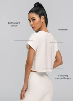 Gekürztes Baumwoll-Shirt