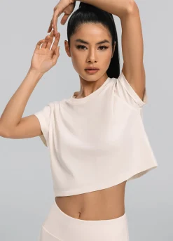 Gekürztes Baumwoll-Shirt