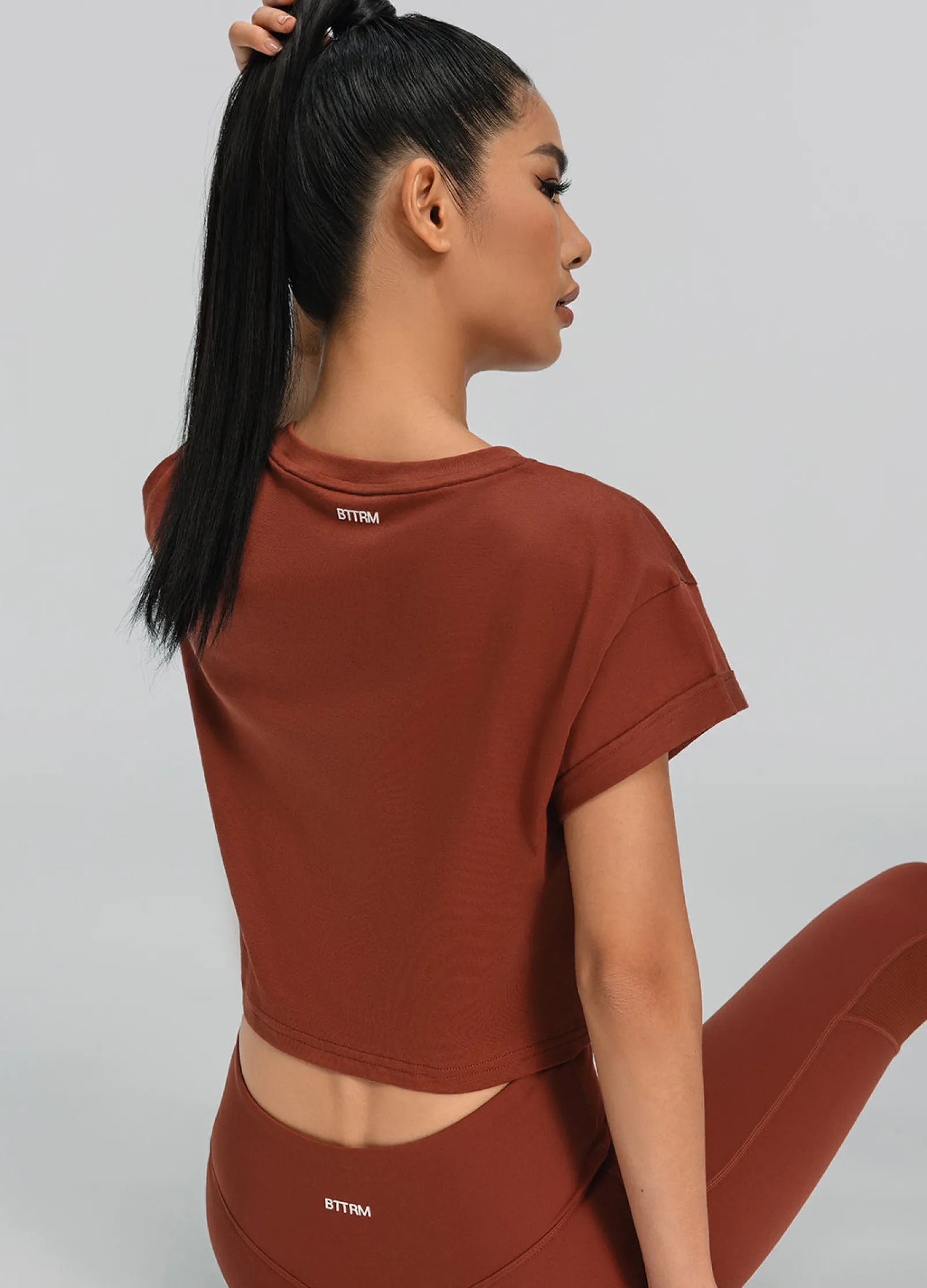 Gekürztes Baumwoll-Shirt