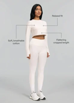 Gekürztes Langarmshirt
