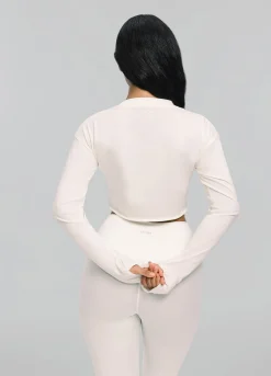 Gekürztes Langarmshirt