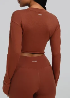 Gekürztes Langarmshirt