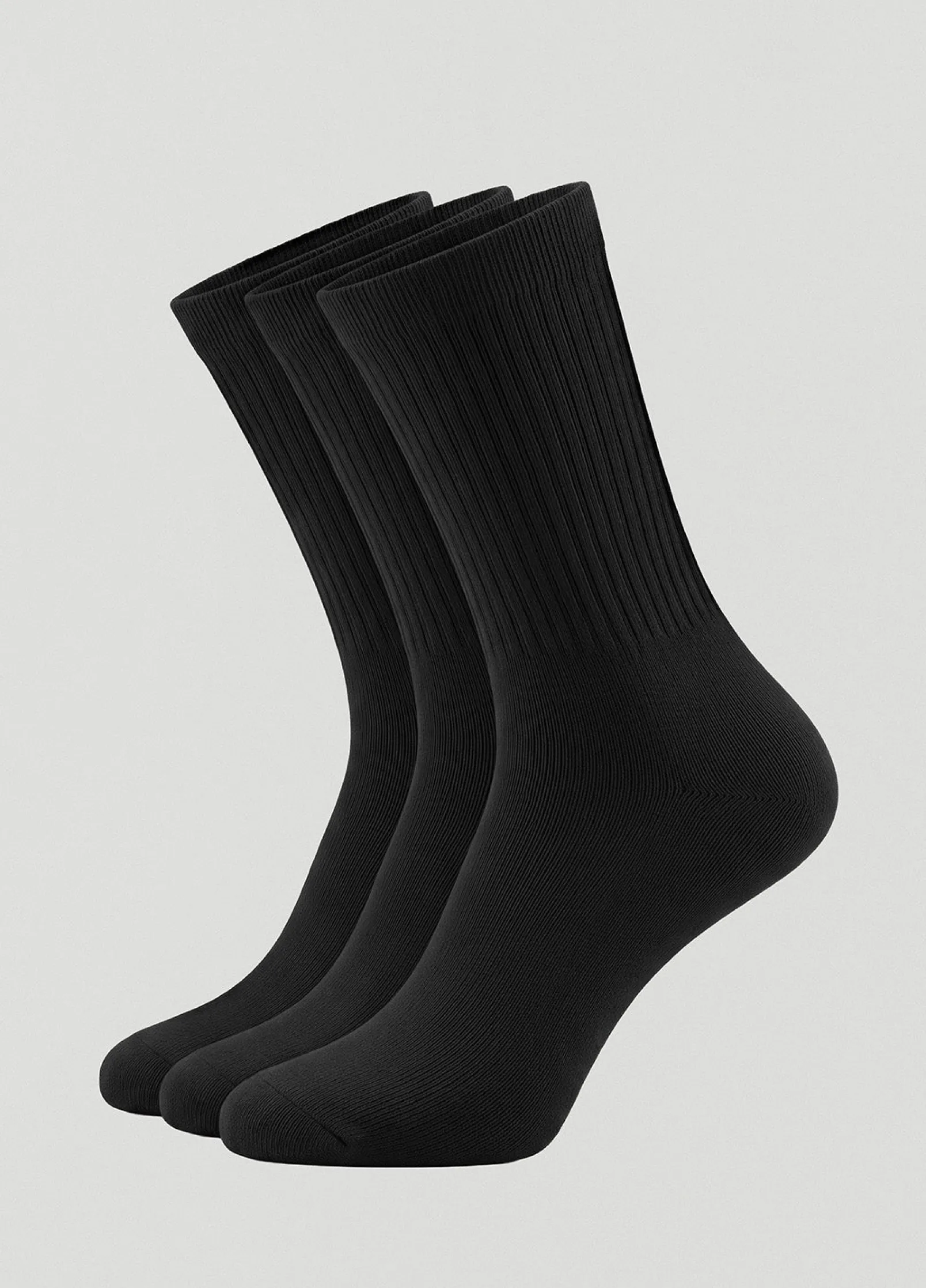 Gerippte Unisex-Socken, 3er-Pack