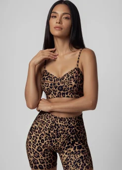 Golden Leopard Contour Stitch Micro Shorts