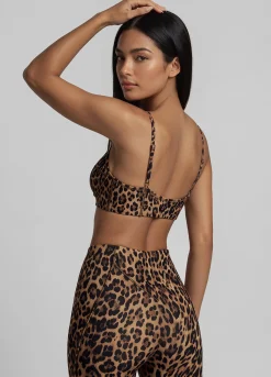 Golden Leopard Contour Stitch Bralette