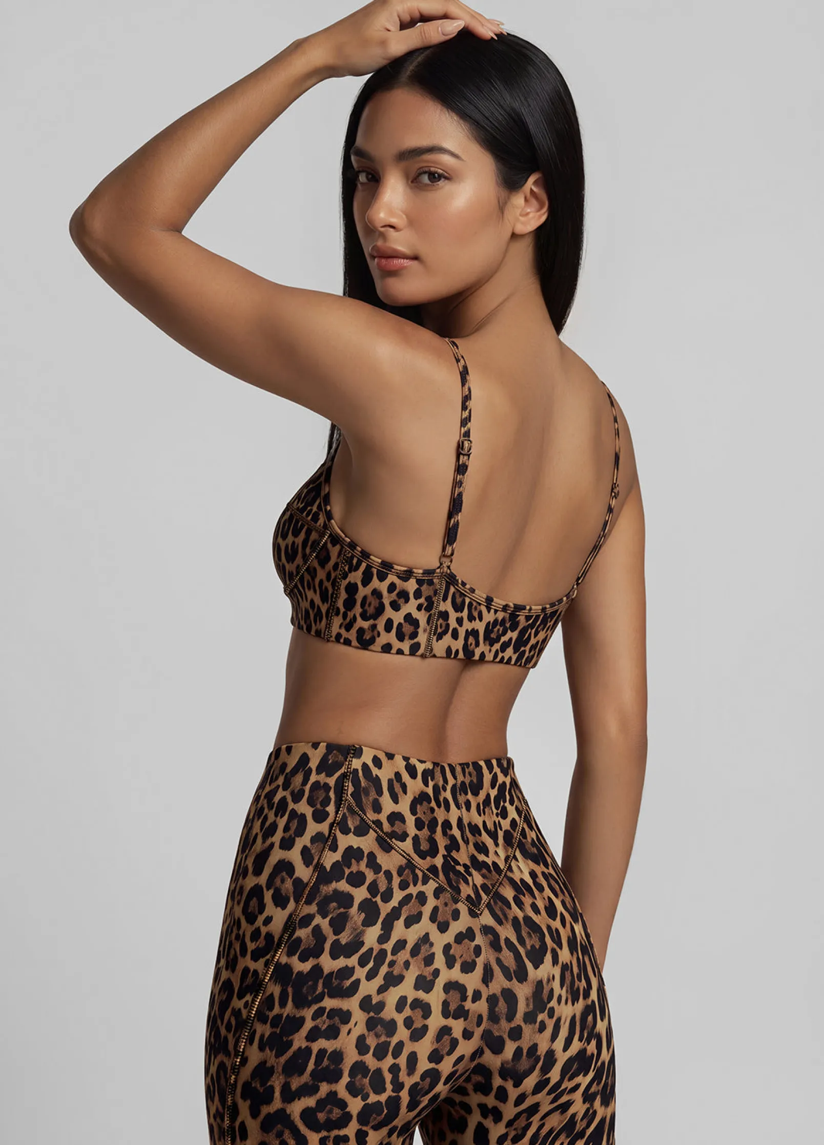 Golden Leopard Contour Stitch Bralette