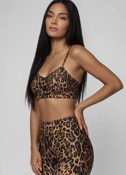 Golden Leopard Contour Stitch Bralette