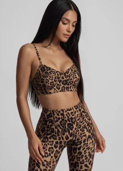 Golden Leopard Contour Stitch Bralette