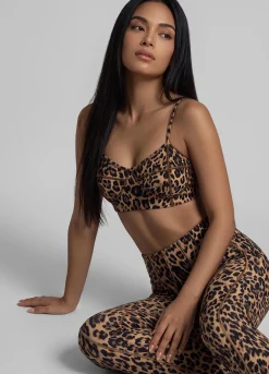 Golden Leopard Contour Stitch Bralette
