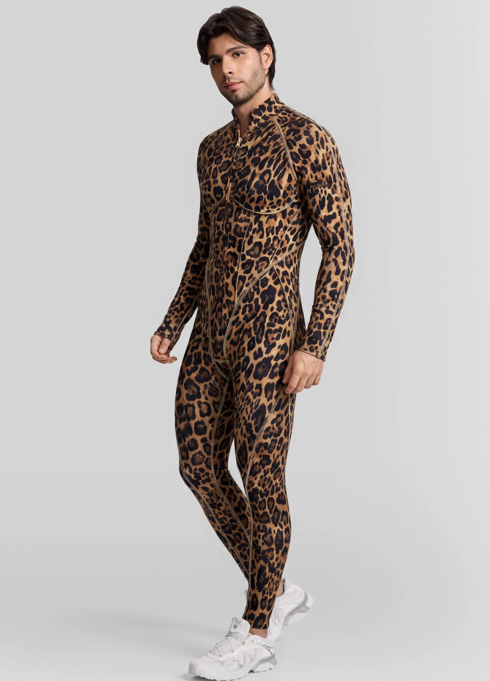 Golden Leopard Herosuit mit geschlossenem Rücken