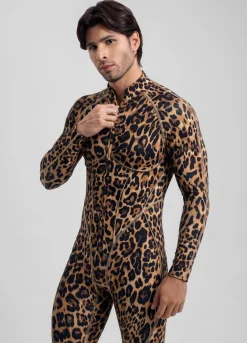 Golden Leopard Herosuit mit geschlossenem Rücken