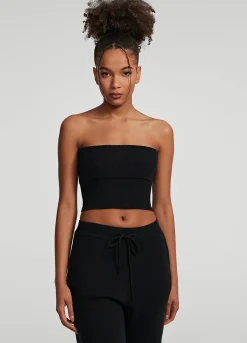 Grobstrick-Crop-Top