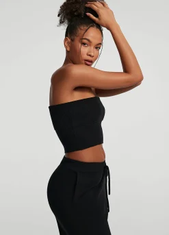 Grobstrick-Crop-Top