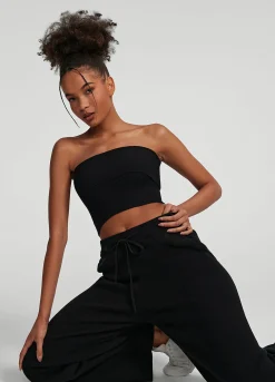 Grobstrick-Crop-Top