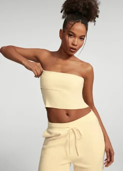 Grobstrick-Crop-Top