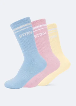 Halbhohe Unisex-Socken – 3er-Pack