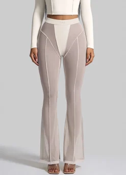 Halbtransparente Contour-Flared-Leggings