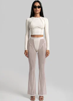 Halbtransparente Contour-Flared-Leggings
