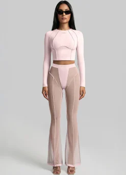Halbtransparente Contour-Flared-Leggings