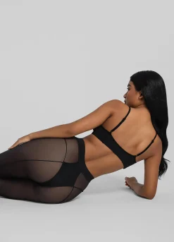Halbtransparente High-Waist-Leggings