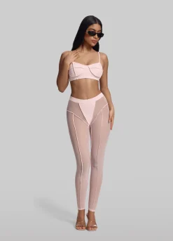 Halbtransparente High-Waist-Leggings