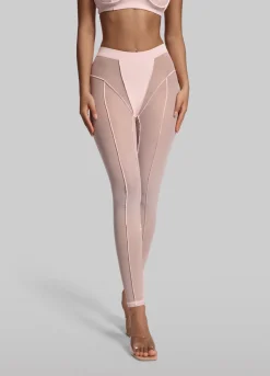 Halbtransparente High-Waist-Leggings