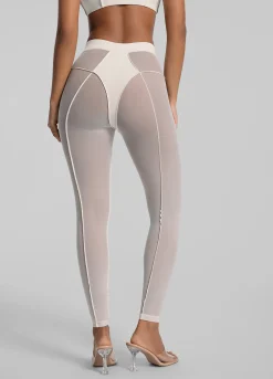 Halbtransparente High-Waist-Leggings