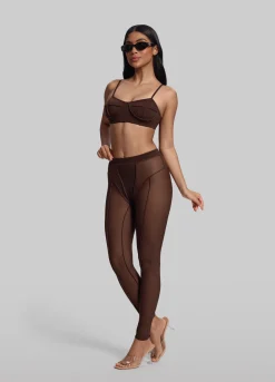 Halbtransparente High-Waist-Leggings