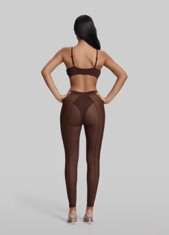 Halbtransparente High-Waist-Leggings