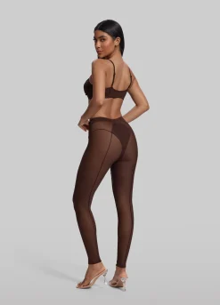 Halbtransparente High-Waist-Leggings