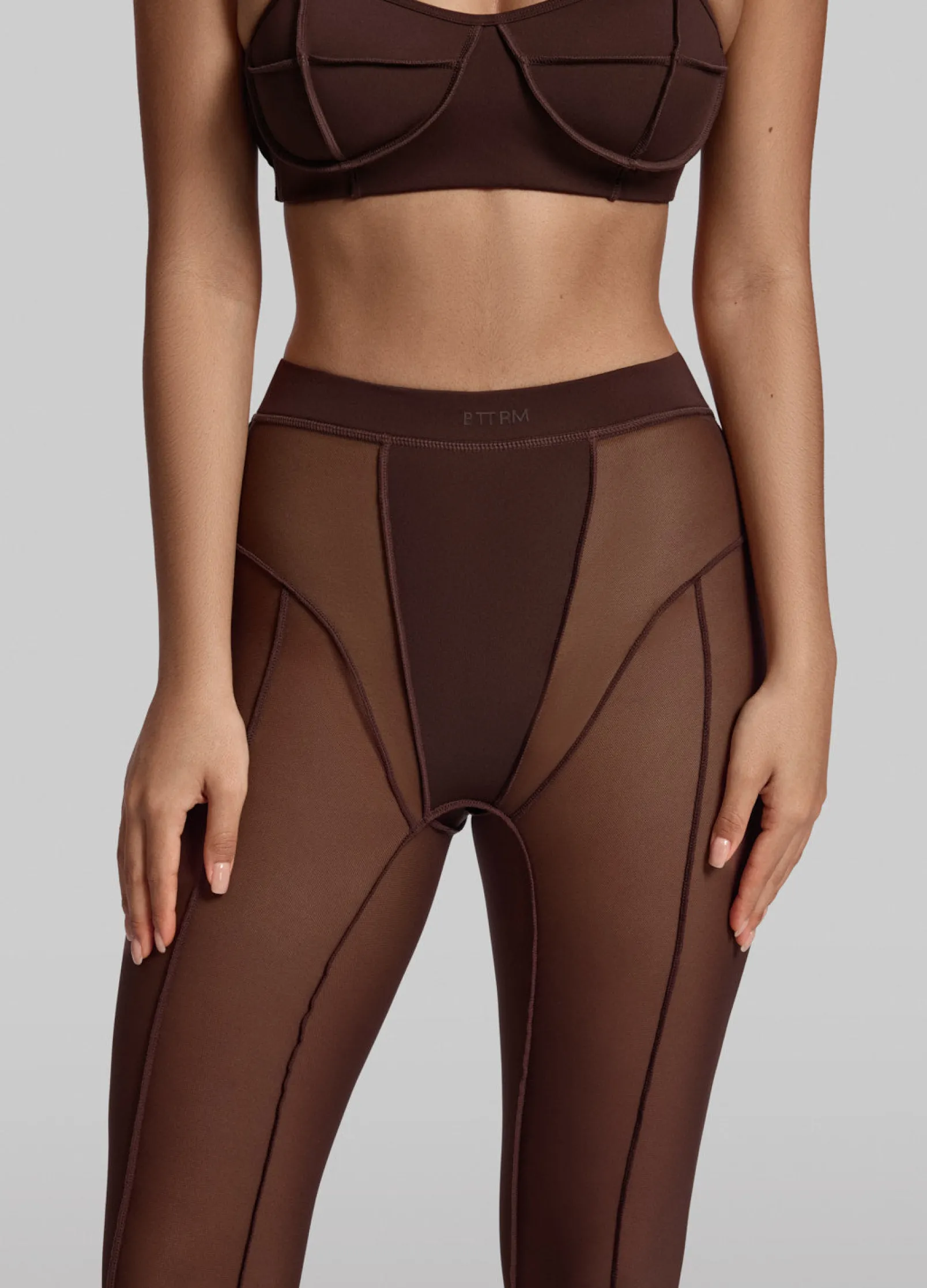 Halbtransparente High-Waist-Leggings