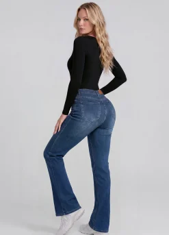 High Waist Flared Jeans