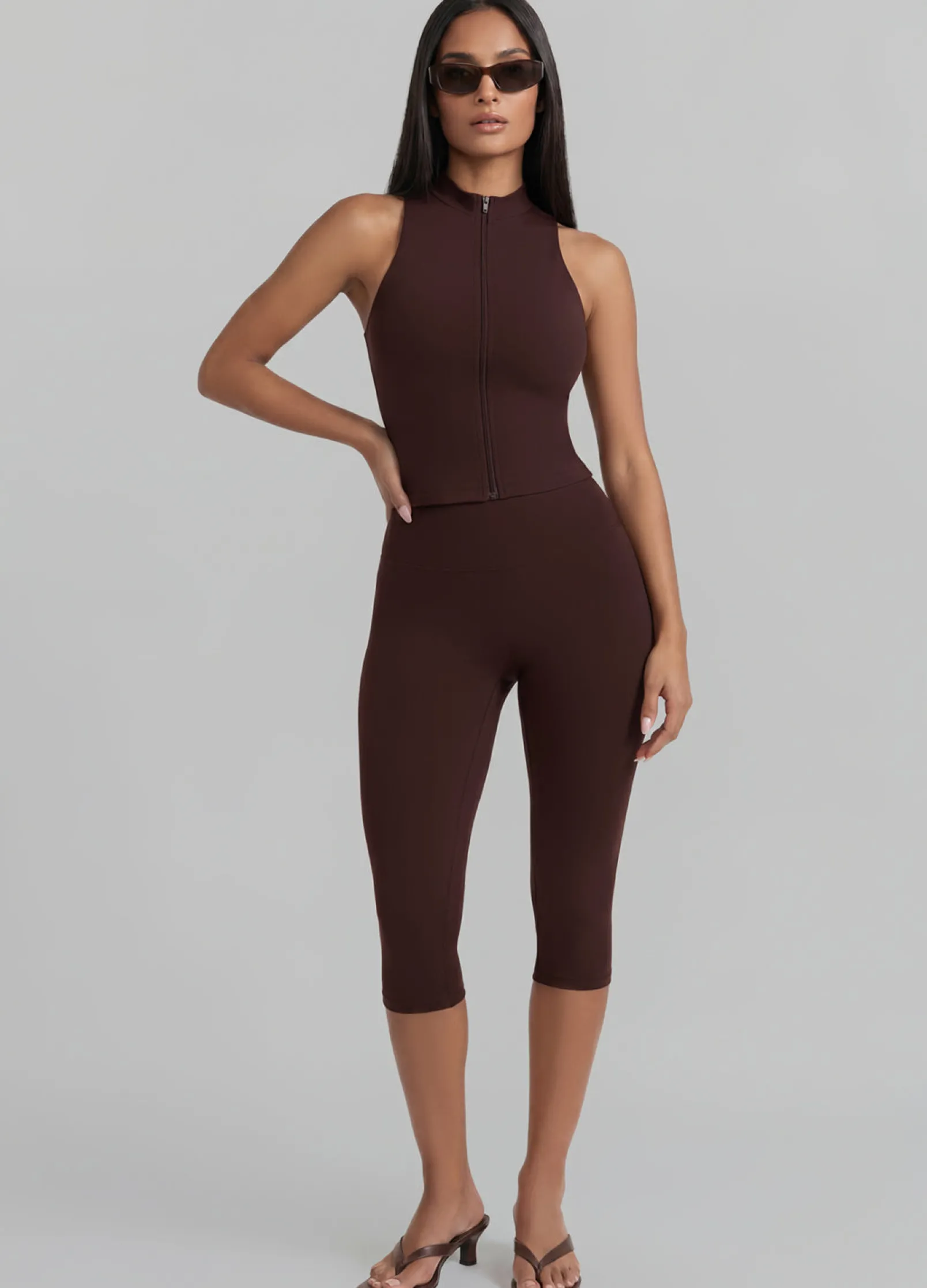 High-Waist Sculpt Capri-Leggings