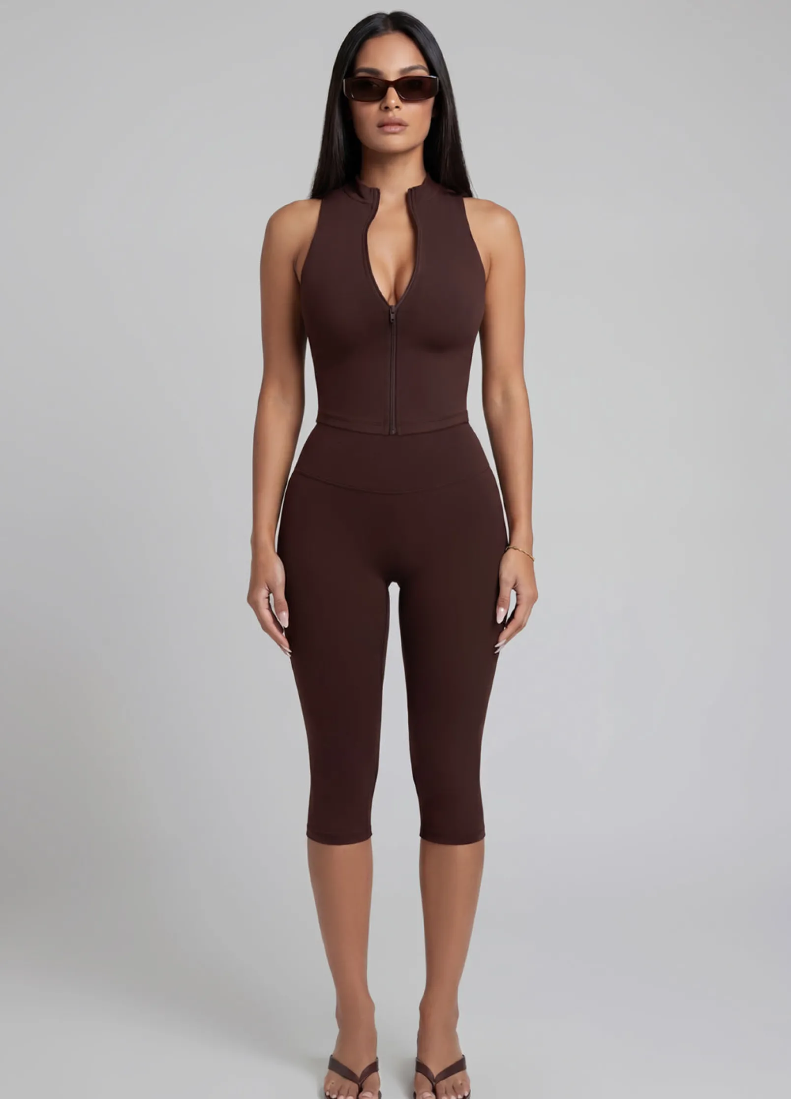 High-Waist Sculpt Capri-Leggings