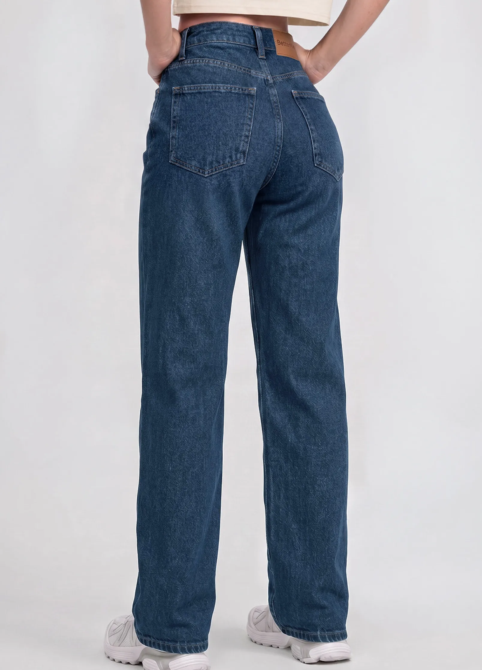 High Waist Straight Jeans