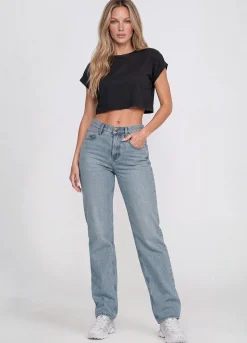 High Waist Straight Jeans