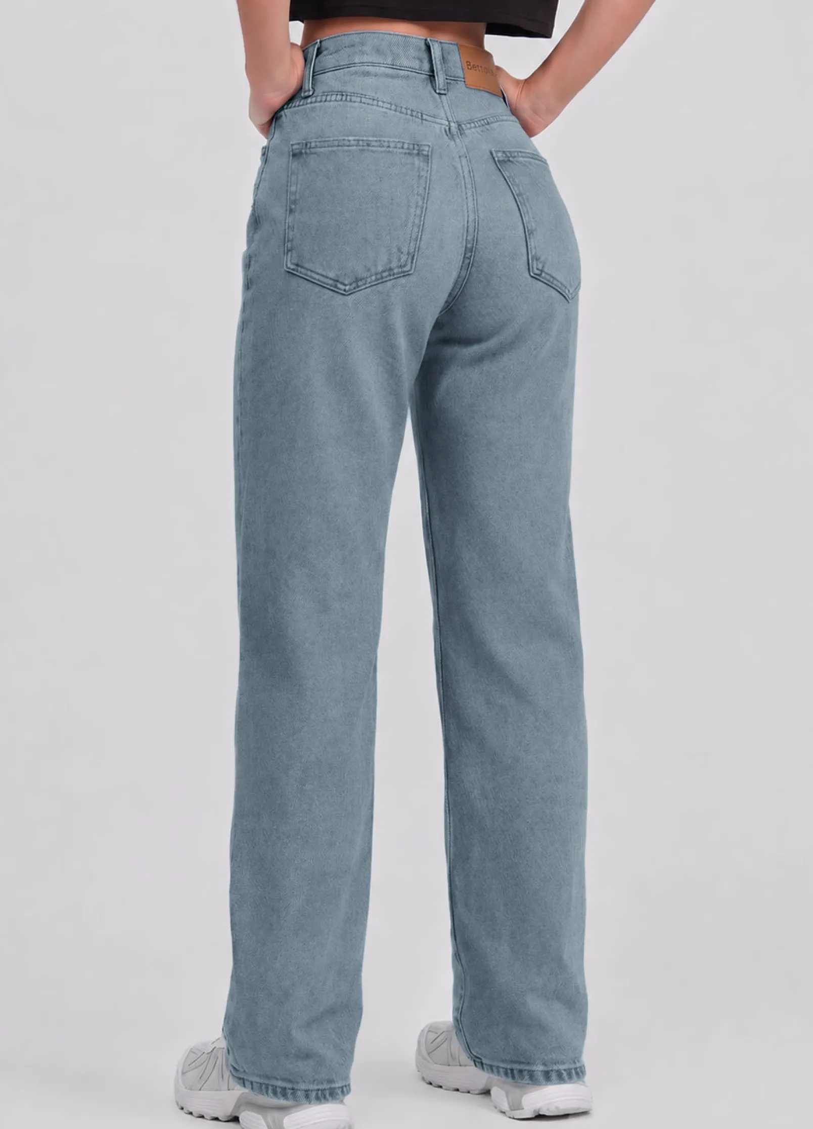 High Waist Straight Jeans