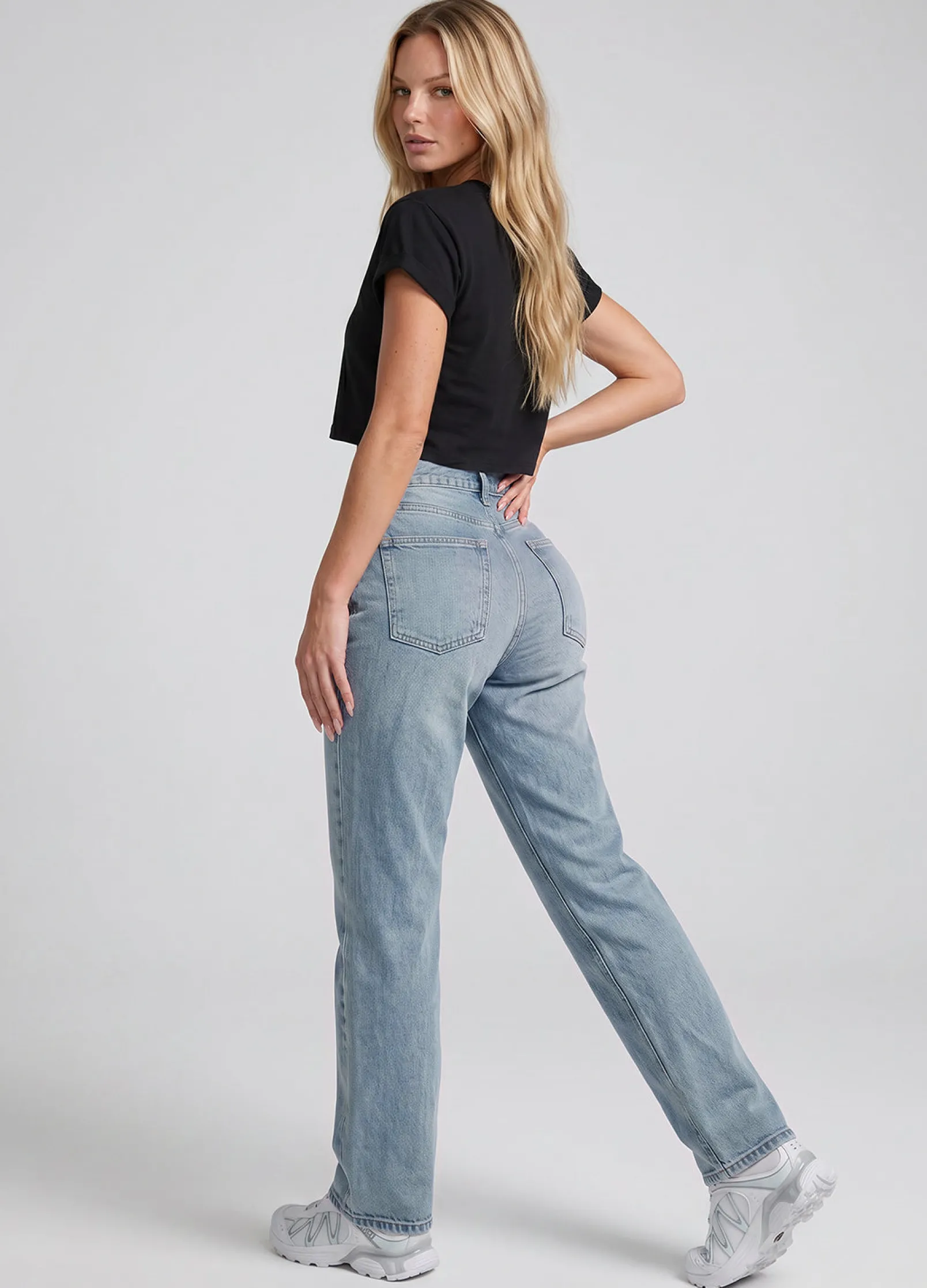 High Waist Straight Jeans