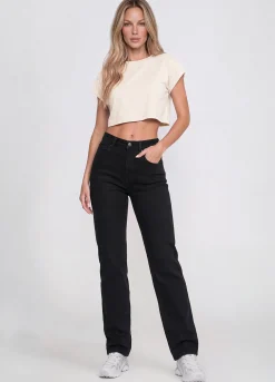 High Waist Straight Jeans