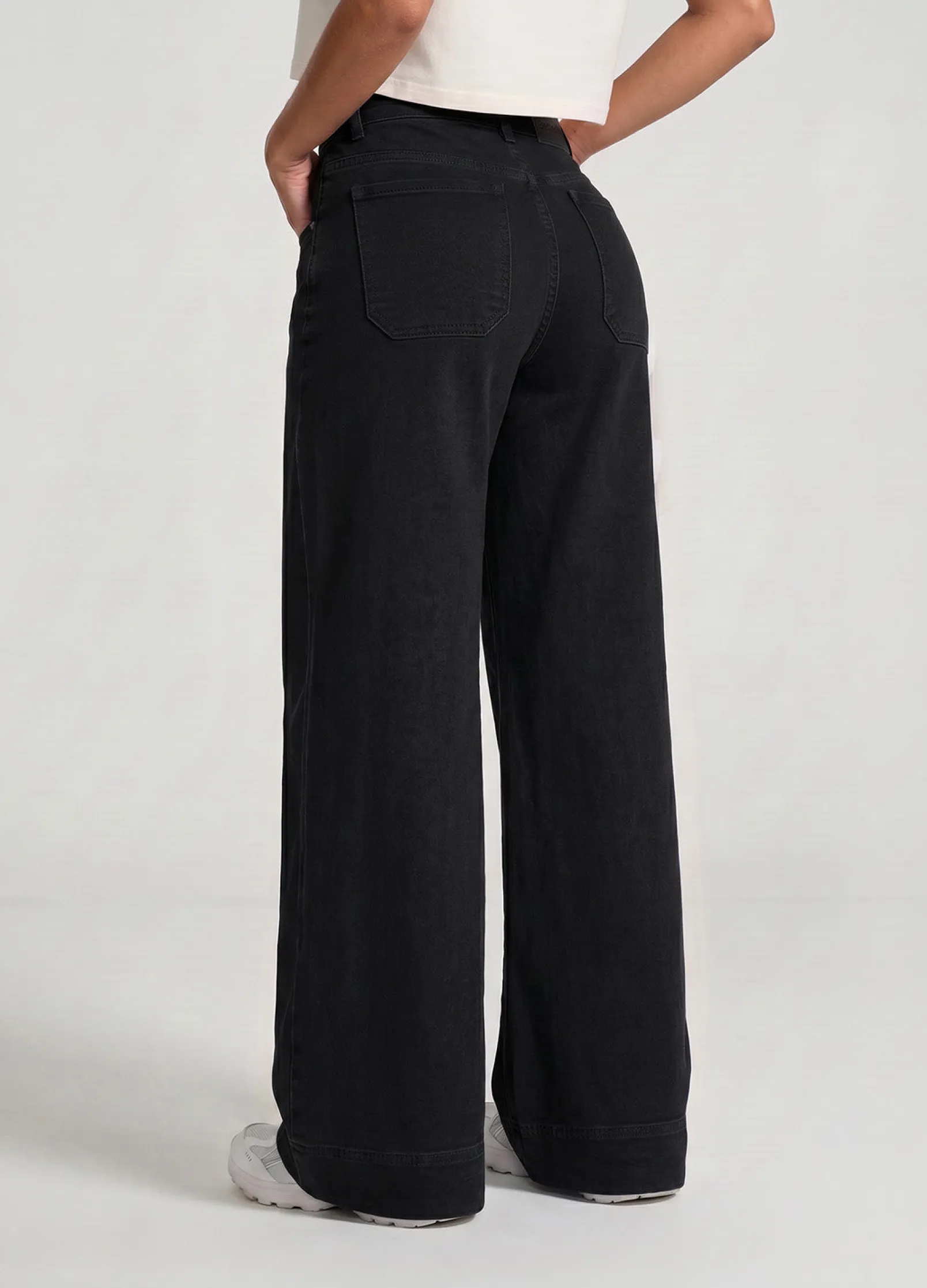 High Waist Weide Leg Jeans