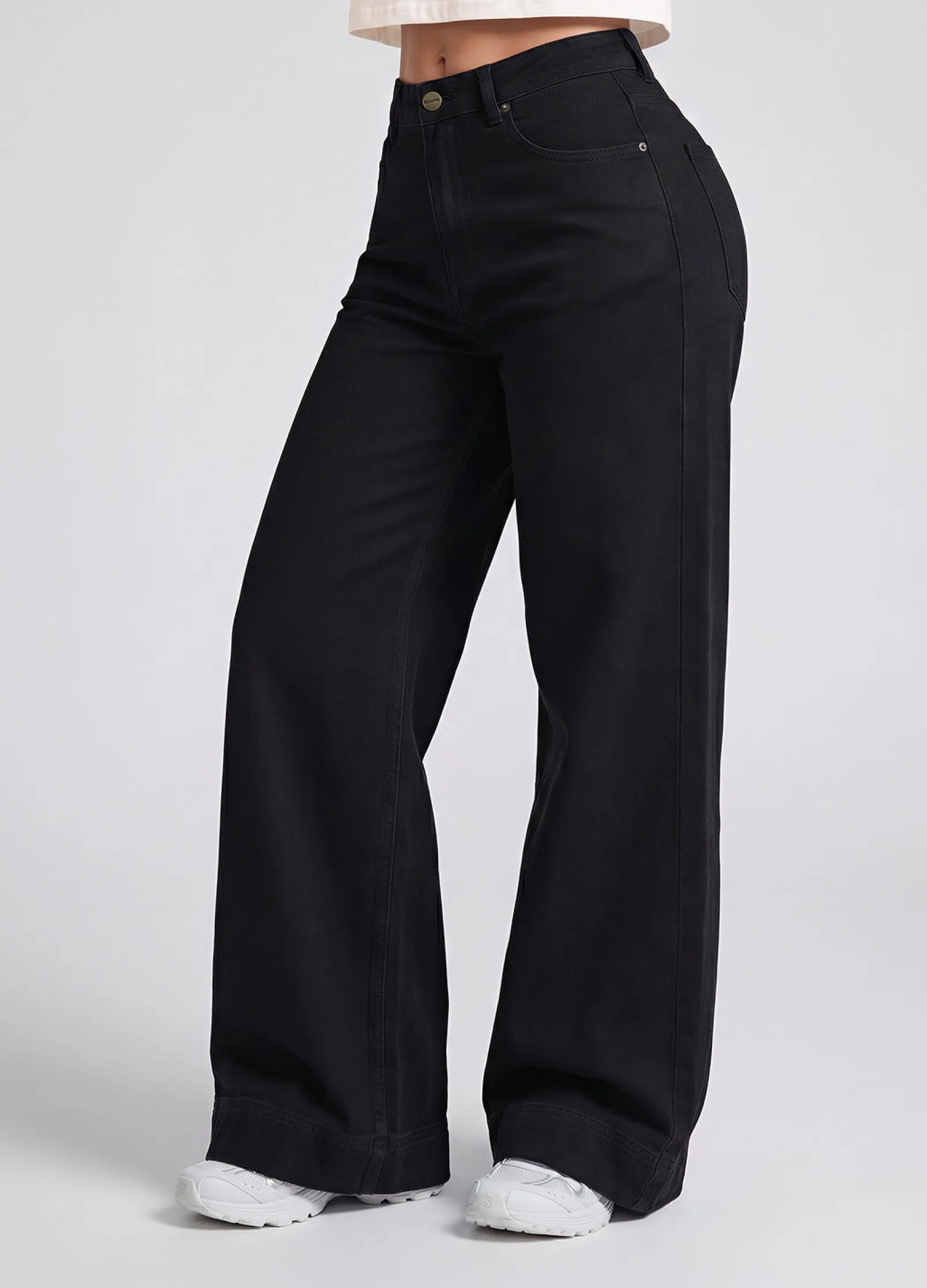 High Waist Weide Leg Jeans