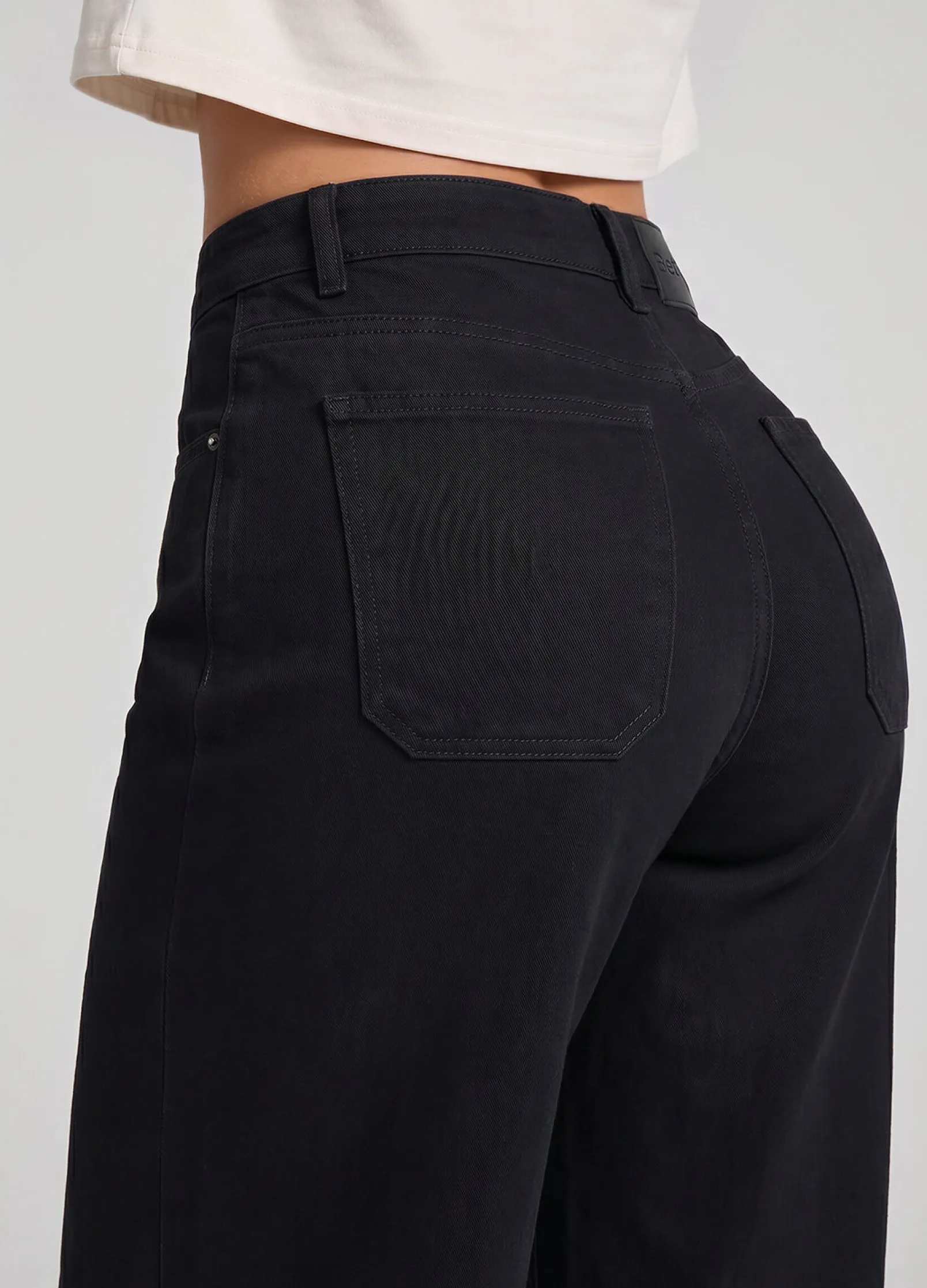 High Waist Weide Leg Jeans