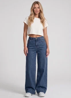High Waist Weide Leg Jeans