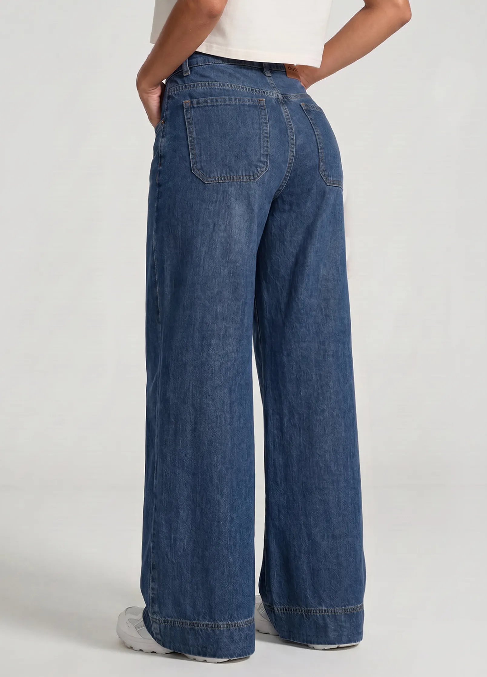 High Waist Weide Leg Jeans