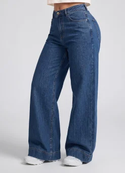 High Waist Weide Leg Jeans